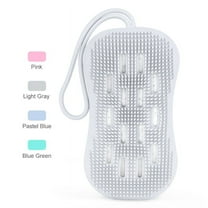 Grey Soap Exfoliating Bag Silicone Soap Saver Bath Scrubber