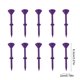 thumbnail image 3 of Pack de 10 clavos no limitantes de vidrio de golf – Soporte de plástico para tees de golf, PE de baja resistencia, diseño curvo duradero, soporte estable para la bola, surtido multicolor, 3 of 6