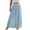 Light Blue, variant on Tqcoqu Women's Solid Cotton Linen Maxi Skirt,High Waist Smocked Waist Rivet Decor Flowy Long Beach Skirt