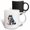 Multicolor, variant on 3drose, Alaskan Malamute Cute Artistic Cartoon Illustration, 11oz Two-tone Black Mug