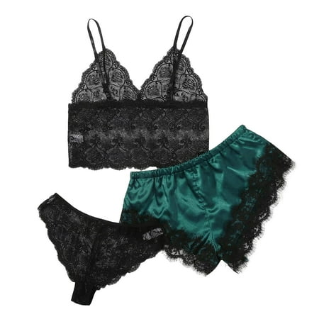 

Lingerie For Women New Lace Silk Underwear Sleepwear Underwear Pajamas Satin Lingerie