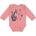 thumbnail image 3 of Inktastic Cat Versus Valentine’s Day Hearts with Wings Boys or Girls Long Sleeve Baby Bodysuit, 3 of 5