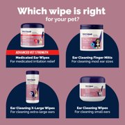 Vetnique OticBliss Dog Ear Cleaning Ear Wipes for Dogs and Cats, 100ct
