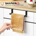 thumbnail image 6 of 9x2.4In Bar Holders Universal Fit,Over Cabinet Towel Bar with Hook,Durable Black Stainless Steel Towel Rack for Kitchen,Bathroom(1 Pack), 6 of 6