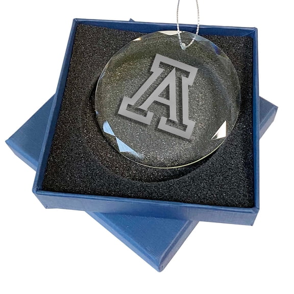 Arizona Wildcats 3.25'' Laser Engraved Glass Ornament