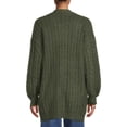 thumbnail image 4 of Time and Tru Women's Fashion Cable Cardigan, 4 of 5
