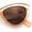 Peach - Brown, variant on Womens Luxury Fashion Thick Plastic Oversized Cat Eye Sunglasses All Black