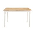 thumbnail image 2 of Cottage Style Dining Table with Turned Legs, Natural Brown and White, 2 of 5