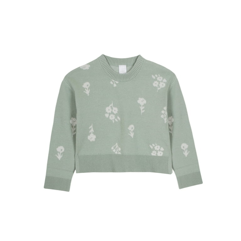 Modern Moments by Gerber Baby & Toddler Girl Jacquard Sweater & Wide-Leg Pant, 2-Piece Outfit Set (12M - 5T)