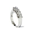 thumbnail image 2 of 3/4 ct Princess Cut Diamond Wedding Ring 5-Stone Womens Stackable Band 14k Gold, 2 of 3