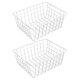 thumbnail image 4 of Wire Storage Baskets, Farmhouse Metal Wire Basket Freezer Storage Organizer Bins With Handles(whit, 4 of 5