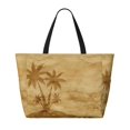 thumbnail image 2 of Gaeub Retro Palm Tree Beach Travel Bag, Multi-Pocket Beach Bag, Summer Vacation Bag, Beach Essentials Tote, 2 of 7