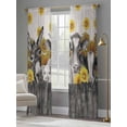 thumbnail image 5 of Vintage Grey Farm Animals Sheer Curtains 108 Inches Long 2 Panels Set, Window Sheer Curtains for Living Room/Bedroom, Rustic Sunflowers Cow Pig Light Filtering Rod Pocket Curtain 52''x108''x2, 5 of 8