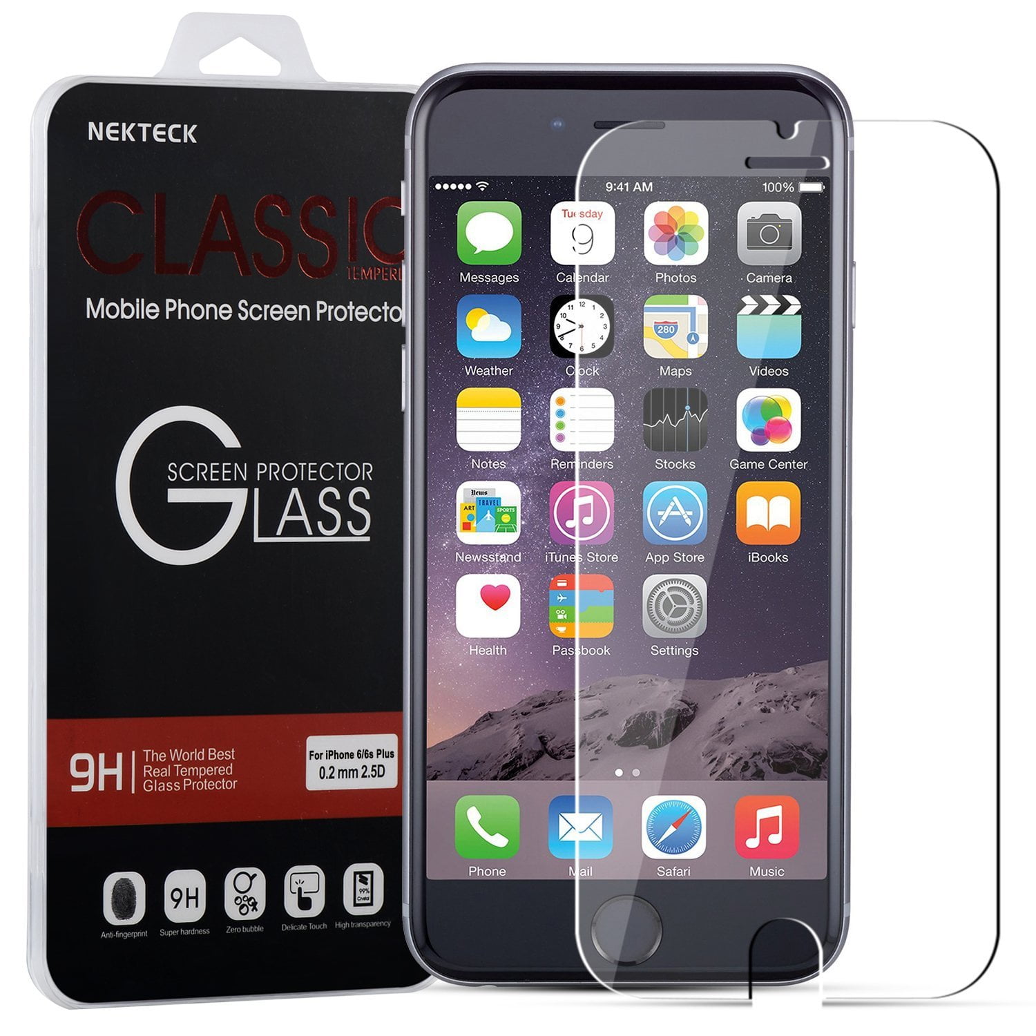 iPhone 6S 6 Plus Screen Protector, Nekteck iPhone 6Plus, 6S Plus [5.5inch] [Tempered Glass] 0