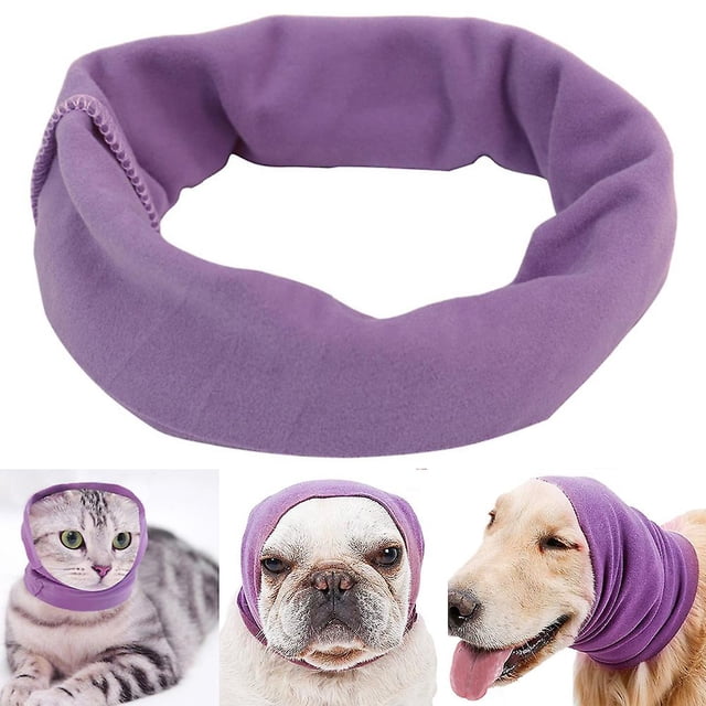 Protectores auditivos silenciosos para perros, protectores auditivos calmantes para perros/gatos – Capucha para aliviar la ansiedad/calor (M)
