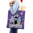 thumbnail image 4 of Cool Omori Game Bolso de tela con estampado de lienzo para mujer, bolsa de compras reutilizable y estética, con cremallera interior, regalo para mujer,38*45cm., 4 of 6