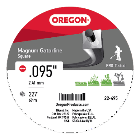 Magnum Gatorline Square Trimmer Line .095 1LB DNT