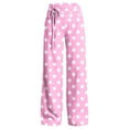 thumbnail image 2 of Women's Wide Leg Sweatpants with Pockets Polka Dot Baggy Side Drawstring Athletic Lounge Pants, 2 of 6