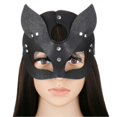 thumbnail image 4 of Woman Leather Cat Mask Costume Bunny Fox Masks,animal Half Face Mask Cosplay Halloween Party Women Ladies GuanGuan, 4 of 4