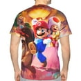 thumbnail image 2 of Mens Super Mario Princess Peach 3d Print T-Shirt Crewneck Short Sleeve Tee Shirt, 2 of 7