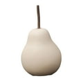 thumbnail image 3 of Modern Simple Ceramic Pear Figurine Collectible Statue Creative Fruit Sculpture Beige 6.5cmx11cm, 3 of 8
