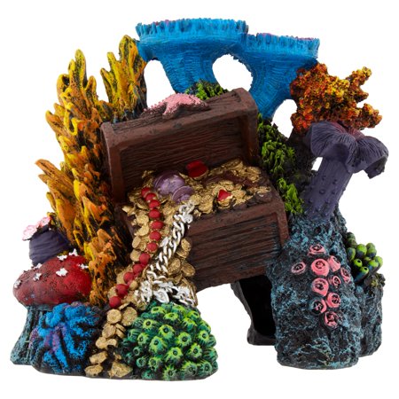 Aqua Culture Large Ship or Coral Reef Aquarium Ornament, Style May (Best Fish For Coral Tank)