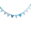 2pcs Triangle Pennant Garland Banner Cotton Fabric Party Flags for