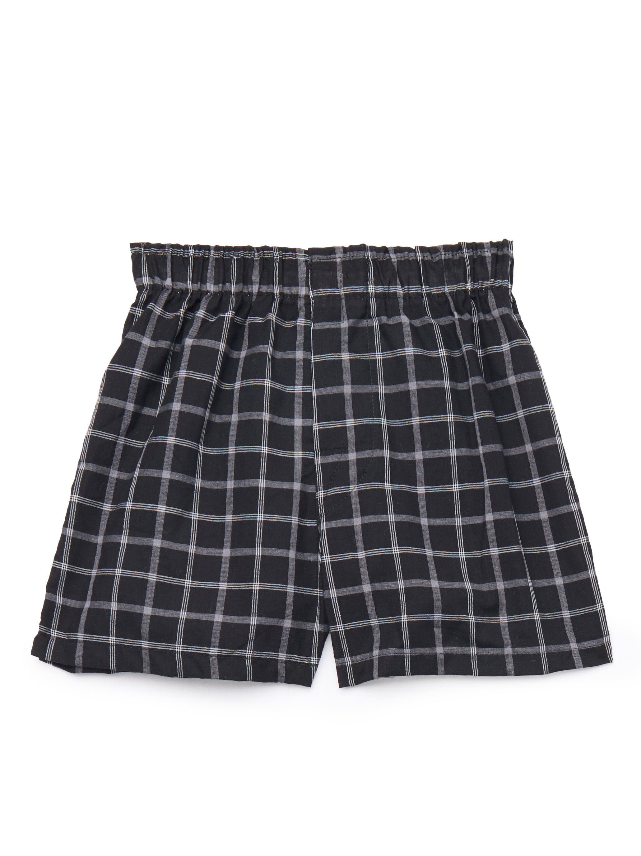 Wonder Nation Boys Plaid Woven Boxers, 5-Pack, Sizes S-XL