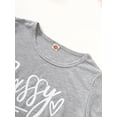 thumbnail image 3 of Little Girls Clothes "Sassy" Letter Printed Solid Color Round Neck T-shirt Spring Summer Big Kids Clothes, 3 of 5