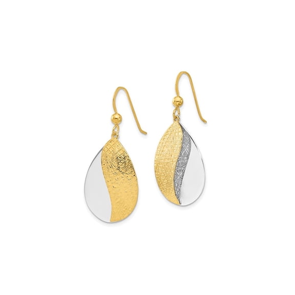Gem & Harmony Yellow and White Sterling Silver Dangle Drop Earrings for Women