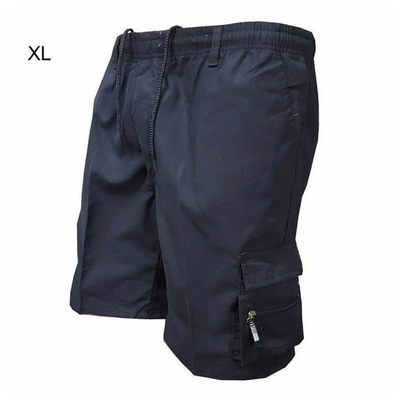 serony Short de Sport Homme Décontracté Ample Pantalon d'Été Court Pantalon de Travail, Bleu Marine, TG