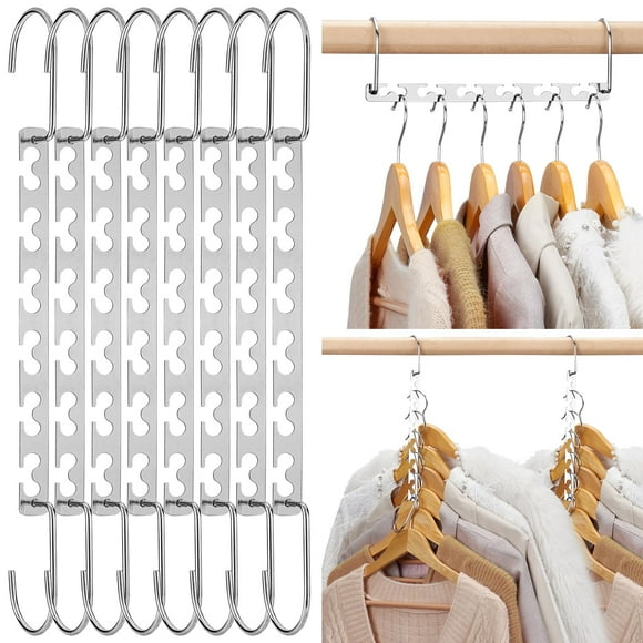 HOUSE DAY Space Saving Hangers for Clothes 20 Pack, Heavy Duty Hanger Organizer | 30 Lbs Capacity |, Metal Magic Hanger, Sturdy Multi Hangers, Closet Space Saver Clo