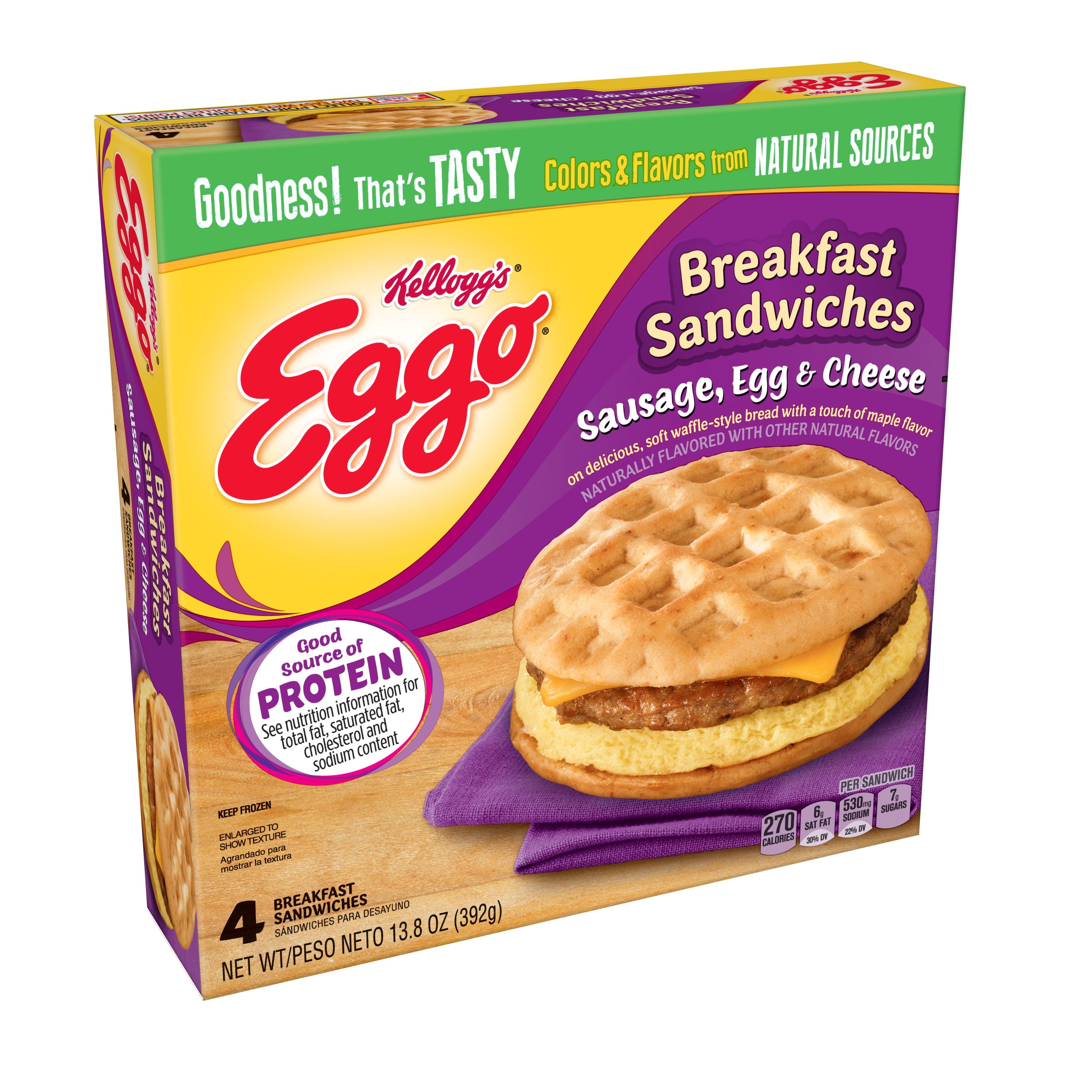 Sausage, Egg, and Cheese Sandwich Recipe - L'Eggo With Eggo®