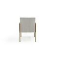 thumbnail image 5 of Modrest Pettit Modern White & Brass Arm Dining Chair, 5 of 5