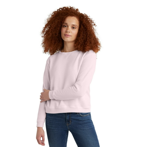 Hanes Womens V-Notch Pullover Fleece Sweatshirt - Walmart.com