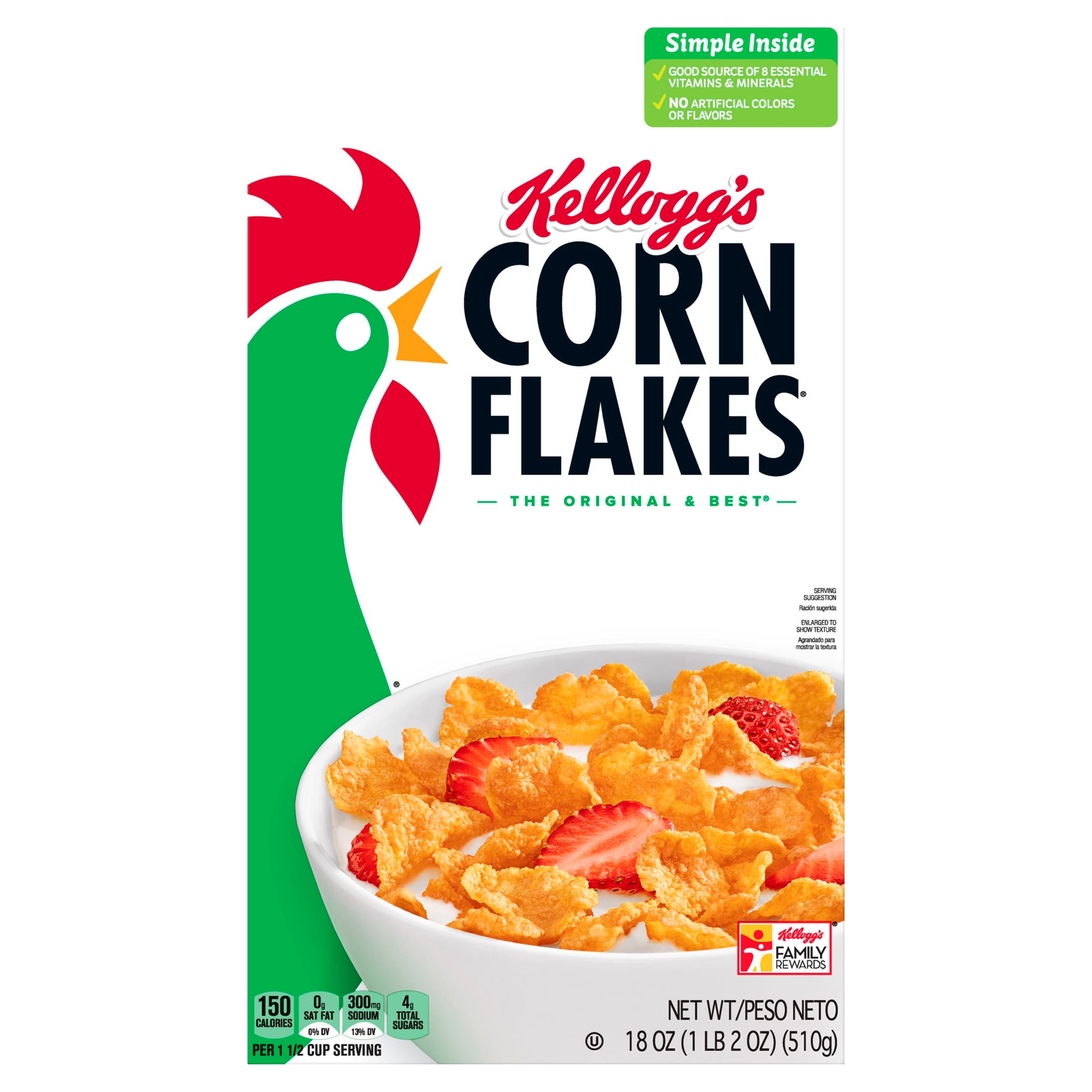 Kellogg's Corn Flakes Cereal, 18 oz
