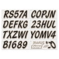 thumbnail image 3 of STIFFIE Whipline Solid Black/Pewter 3" Alpha-Numeric Registration Identification Numbers Stickers Decals for Boats & Personal Watercraft, 3 of 8
