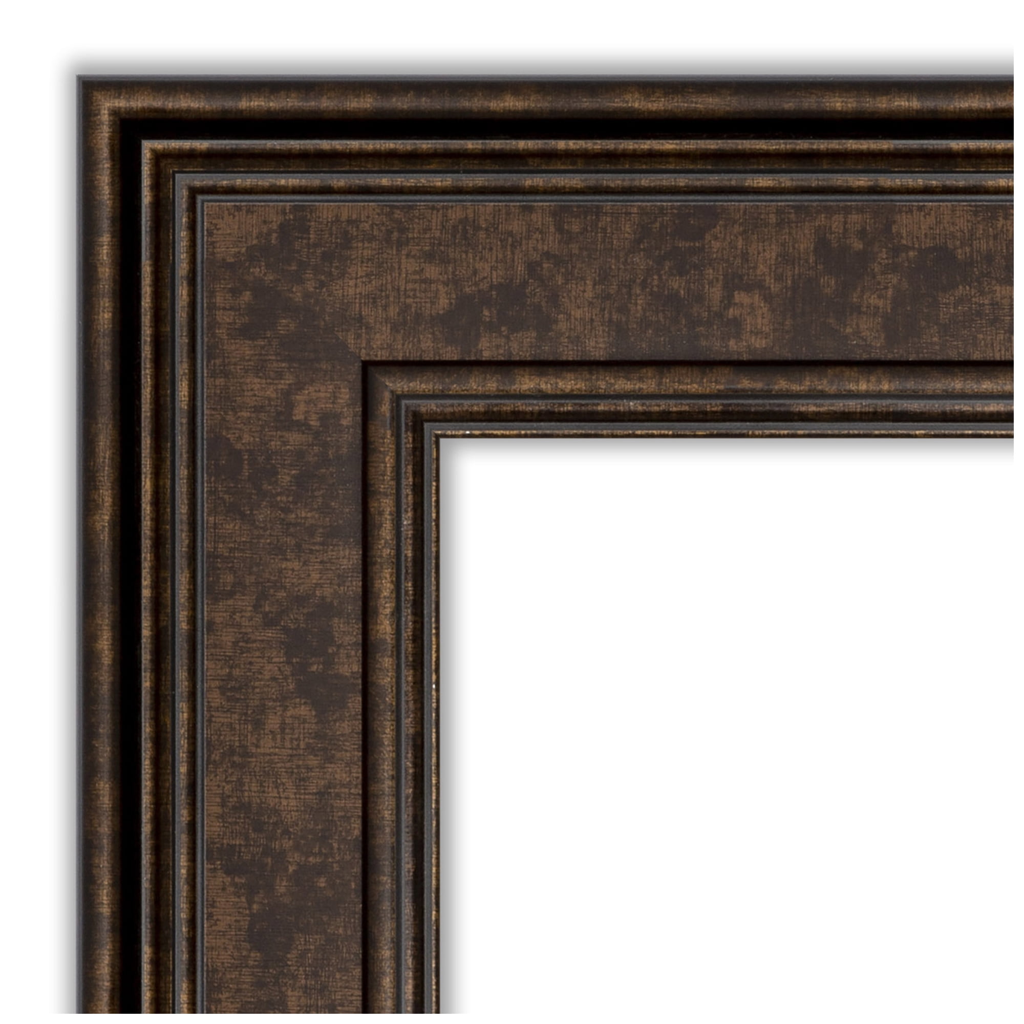 Amanti Art White Cork Board Framed Ridge Bronze Bulletin Board 42 in. x 30 in.