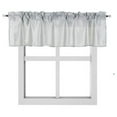 thumbnail image 2 of 1 piece S18 luxury straight sheer faux silk window curtain valance for kitchen bathroom décor with rod pocket silver color 55" wide X 18" long, 2 of 2