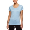 thumbnail image 1 of Reebok T-Shirt de Base Mini Burnout pour Femmes, Bleu, Petit, 1 of 1