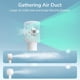 thumbnail image 2 of Desk Fan Battery Rechargeable, 4500mAh 180°Foldable Portable Personal Fan, 4 Speeds Adjustable Long Battery-life for Home Office Travel Outdoor Gifts for Women Men-White, 2 of 5