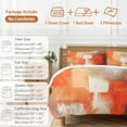 thumbnail image 6 of Queen 4 Piece Bedding Set Orange Gradient Watercolor Oil Painting Style Soft Breathable Duvet Cover and Pillowcase,Abstract Modern Art Duvet Cover Set Bed Sheets for Bedroom Dormitory Guest Room, 6 of 9