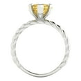 thumbnail image 4 of Clara Pucci 14K White Gold 2ct Yellow Solitaire Ring for Women, 4 of 8