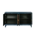 thumbnail image 6 of Noble House Handcrafted Rattan Sideboard Buffet Cabinet with 4 Doors and Adjustable Shelves, Modern Accent Storage Console, Antique Navy Blue, 6 of 7