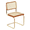 Cherry & Natural, variant on Breuer Chair Company Marcel Breuer B32 Cesca Cane Cantilever Side Chair w/ Brass Steel Frame Black Wood & Black Cane (Made in Italy) by Furnish Theory