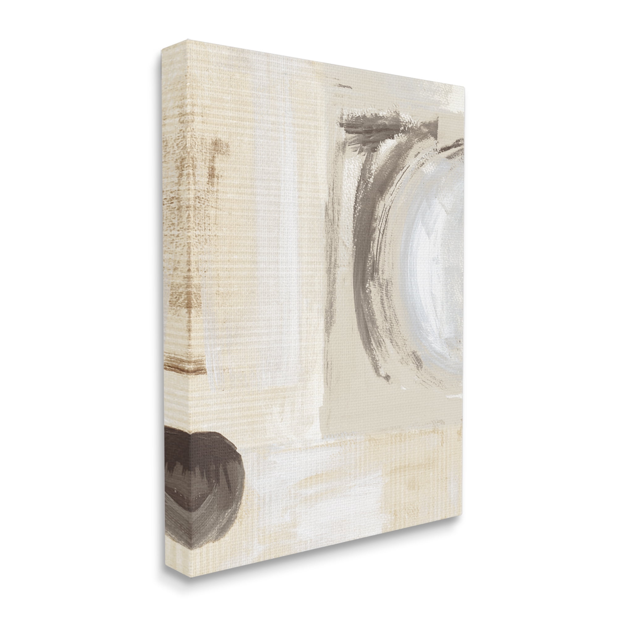 Stupell Industries Earth Tone Brushed Paint Abstract Painting Gallery Wrapped Canvas Art Print Wall Art, 24 x 30