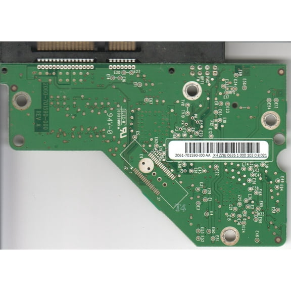 WD10EADS-00L5B1, 2061-701590-J00 AA, REV A, WD SATA 3.5 PCB