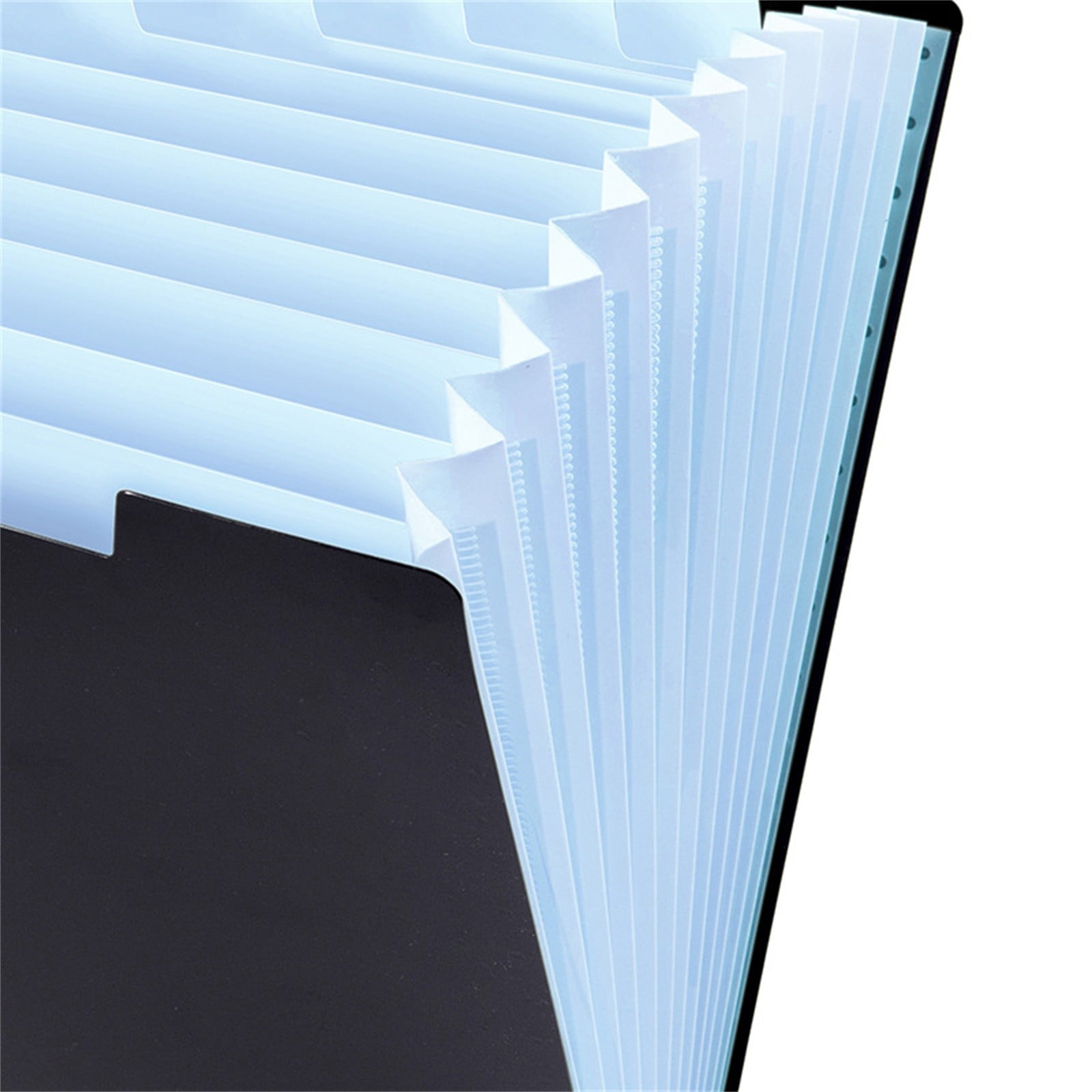Accordion File Organizer Expanding File Folder with 12 Pockets, Portable Receipt Paper Bill Document Organizer Letter/Legal Size Filing Folder School Black Bradem