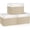 Beige & White, variant on Foldable Storage Bins with Lids, Decorative Storage Baskets, Large Storage Boxes for Home, Office, Bedroom, Closet, Blue, Medium, 4 Pack 14.6 x 9.5 x 9.5”
