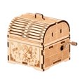 thumbnail image 1 of 3D Wooden Puzzle Music Box Hand Crank Wood Musical Treasure Box DIY Self Assembly Craft Model Kit Home Decoration Educational Building Set Gift for Students Boys Girls Teens Adults to, 1 of 8